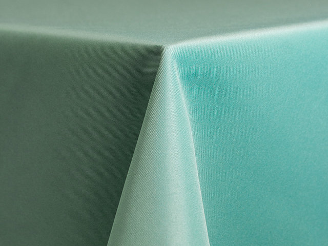 Aqua Polyester 90'' x 156'' Rectangular Tablecloth