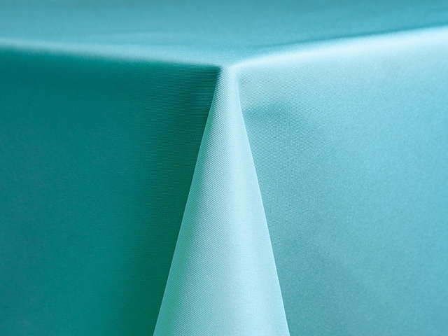 Turquoise Polyester 90in x 156in Rectangular Tablecloth