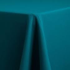 Teal Polyester 90in x 132in Rectangular Tablecloth
