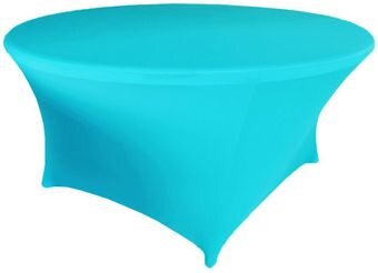 Turquoise Spandex 60in Round Table Cover