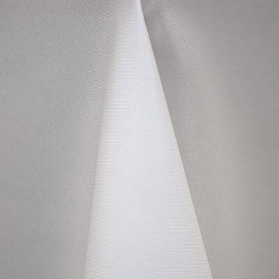 White Polyester 90'' x 132'' Rectangular Tablecloth