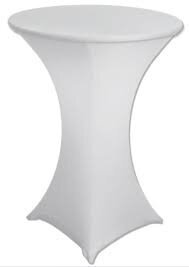White Spandex 36' Round Cocktail Table Cover