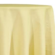Yellow Poplin Poly  120in Round Tablecloth
