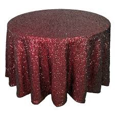 Burgundy Glimmer Sequin 132in Round Tablecloth