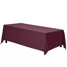 Burgundy Polyester 90in x 132in Rectangular Tablecloth