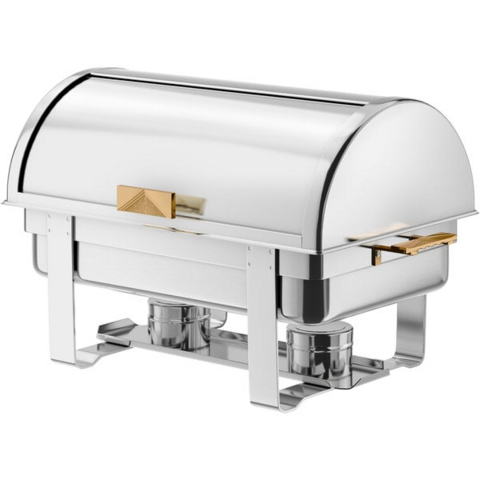 Gold Accent 8 Qt. Roll Top Food Chafer 