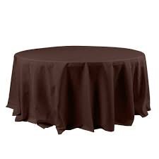 Chocolate Polyester 108in Round Tablecloth