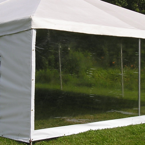 8Ft High x 10Ft Wide Clear Keder Tent Side Wall
