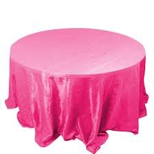 Fuchsia Crushed 120in Round Tablecloth