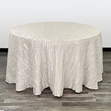 Ivory Crushed 132In Round Tablecloth
