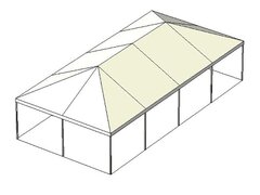 20 x 40 Keder Frame White Top Tent