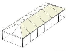 20 x 60 Keder Frame White Top Tent