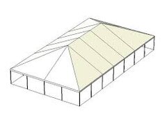40 x 70 Keder Frame White Top Tent