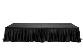 Black 4' x 8' Industrial Platform, 24" High, Includes Black Skirt