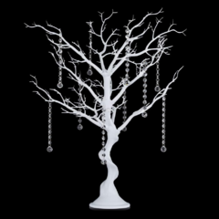 White Manzanita 30" LED Glittered Tree