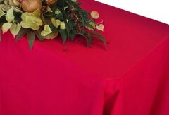 Apple Red Polyester 90in x 132in Rectangular Tablecloth