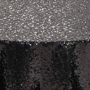 Black Glimmer Sequin 120In Round Tablecloth