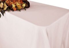 Blush Polyester 90in x 132in Rectangular Tablecloth