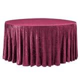 Burgundy Italian Velvet 120in Round Tablecloth