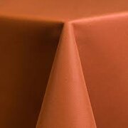 Burnt Orange Polyester 90'' x 132'' Rectangular Tablecloth