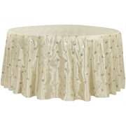 Champagne Sequin 120in Round Tablecloth