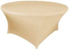 Champagne Spandex 60in Round Table Cover