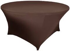 Chocolate Spandex 60in Round Table Cover