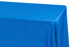 Cobalt Polyester 90" x 132" Rectangular Tablecloth