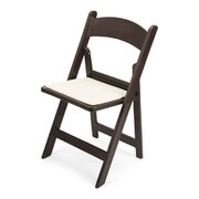 Brown Walnut Resin Padded Chair