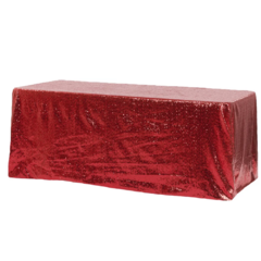 Apple Red Sequin 90" x 156" Rectangular Tablecloth