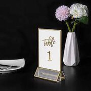 Gold 4in x 6in Table Number/Menu Holder