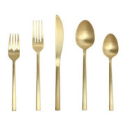 Gold Brushed Dinner Fork (Pack of 10 Units)