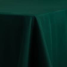 Hunter Green Polyester 90in x 132in Rectangular Tablecloth