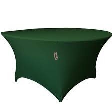 Hunter Green Spandex 72in Round Table Cover