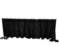 Pipe and Drape 3Ft High x 10Ft Wide 1-Color Adjustable Section