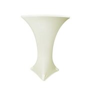 Ivory Spandex 30In Round Cocktail Table Cover