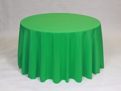 Kelly Polyester 108" Round Tablecloth