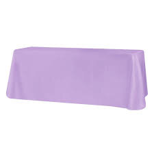 Lavender Polyester 90'' x 132'' Rectangular Tablecloth