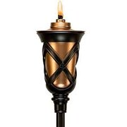 Metal Aged Copper Tiki Torch with Stand