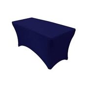 Navy Spandex 4ft Rectangular Table Cover