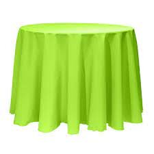 Neon Green Polyester 120in Round Tablecloth