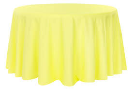 Neon Yellow Polyester 120in Round Tablecloth