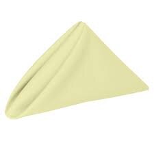 Pastel Yellow Polyester 20in Square Napkin