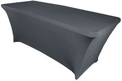 Pewter Spandex 8ft Rectangular Table Cover