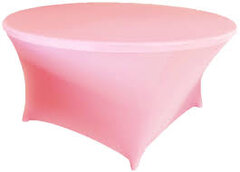 Pink Spandex 60in Round Table Cover