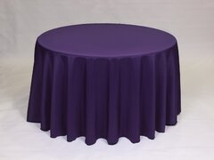 Purple Polyester 132'' Round Tablecloth