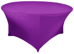 Purple Spandex 60in Round Table Cover