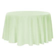 Sage Green Polyester 132in Round Tablecloth