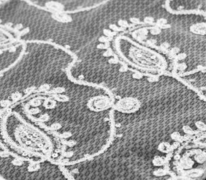 Silver Paisley Sequin Table Runner