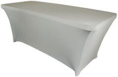 Silver Spandex 6ft Rectangular Table Cover